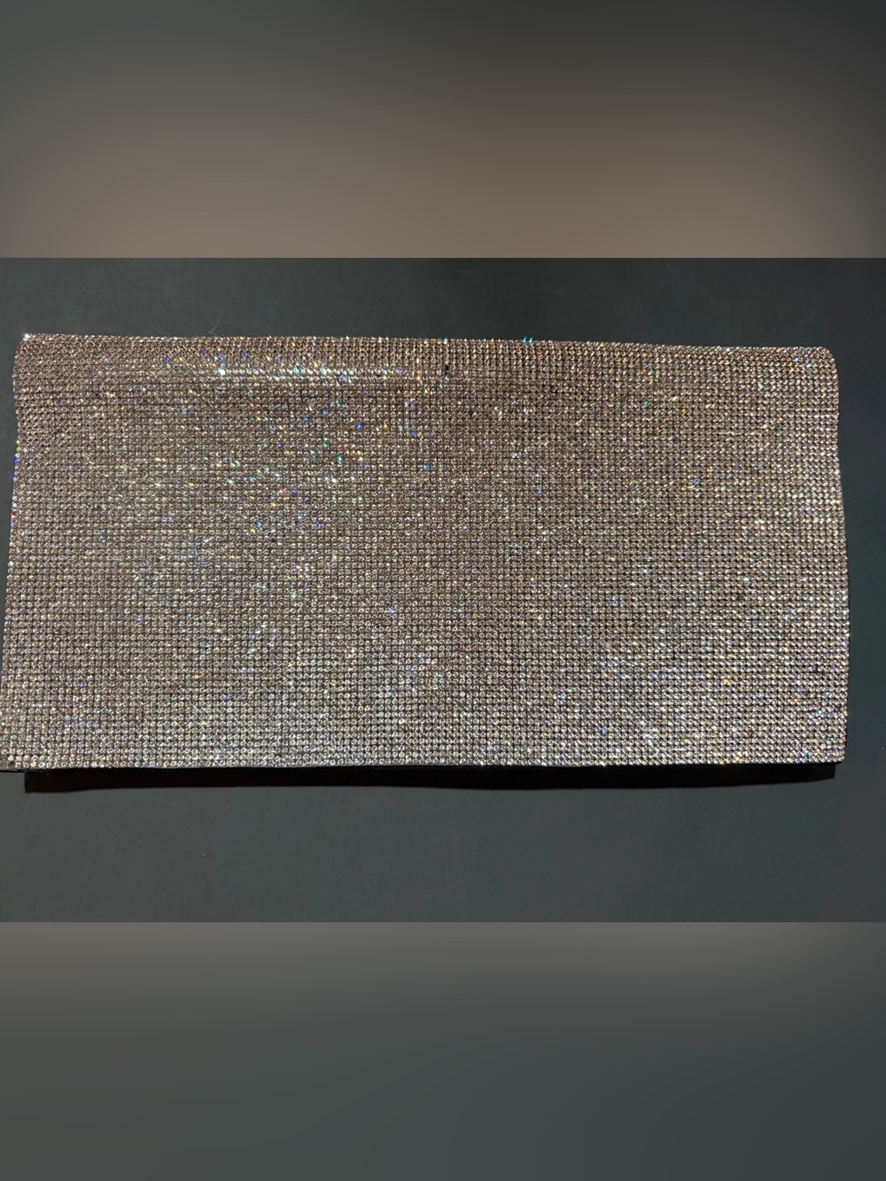 Stunning Swarovski Crystal-Embellished Silver Evening Clutch